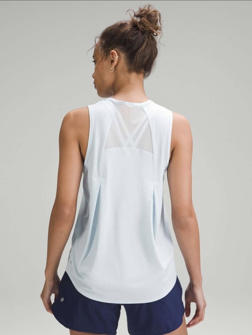 Lululemon Sculpt Tank Top With Pleated Back In Powder Blue